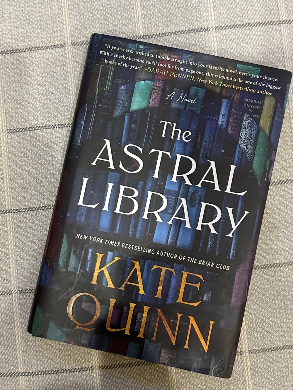Kate Quinn The Astral Library Hardcover - Blue Multicolor Cover